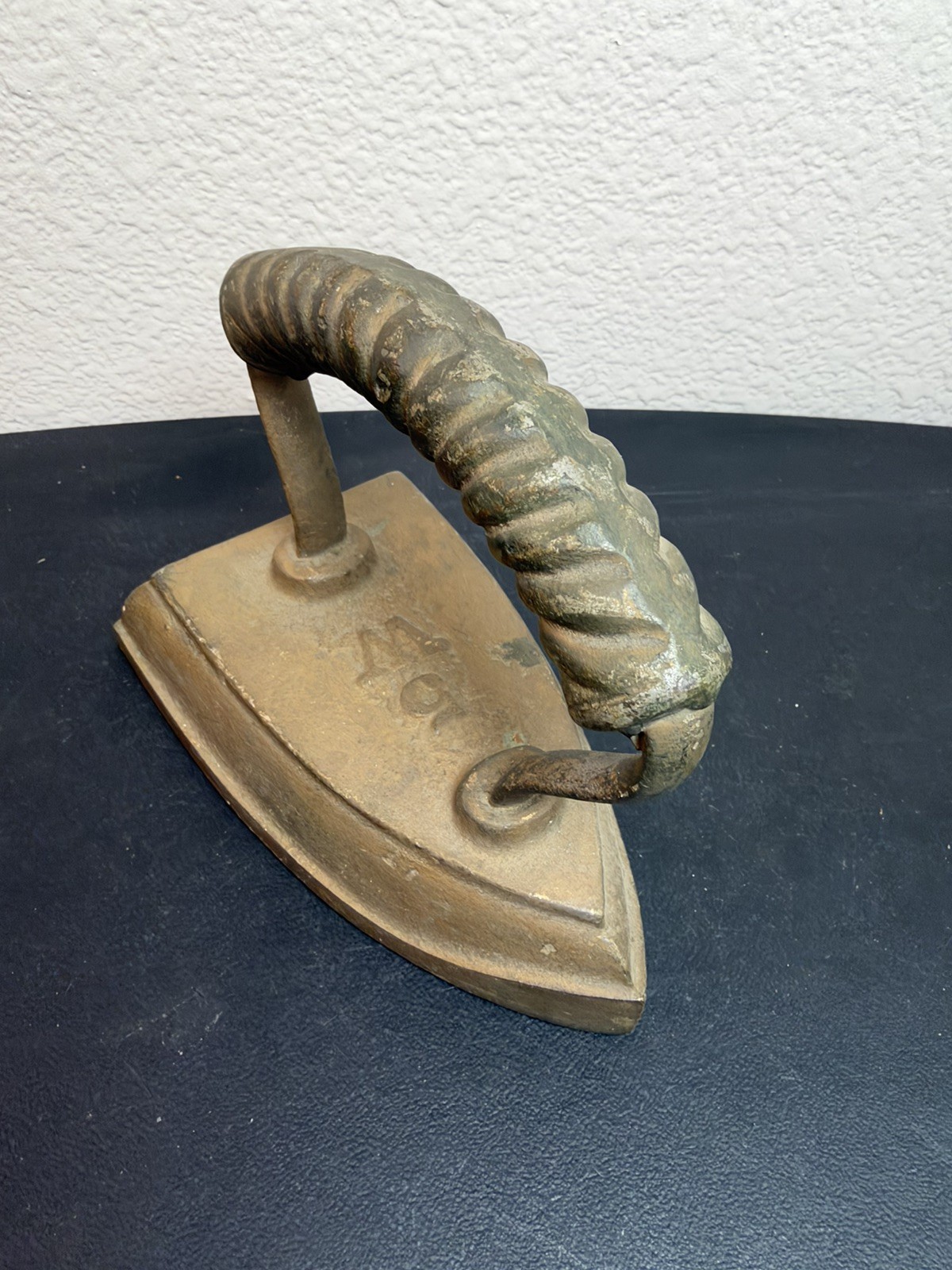 Vintage Heavy Cast Iron #5 Clothes Sad Iron Door Stop Old American