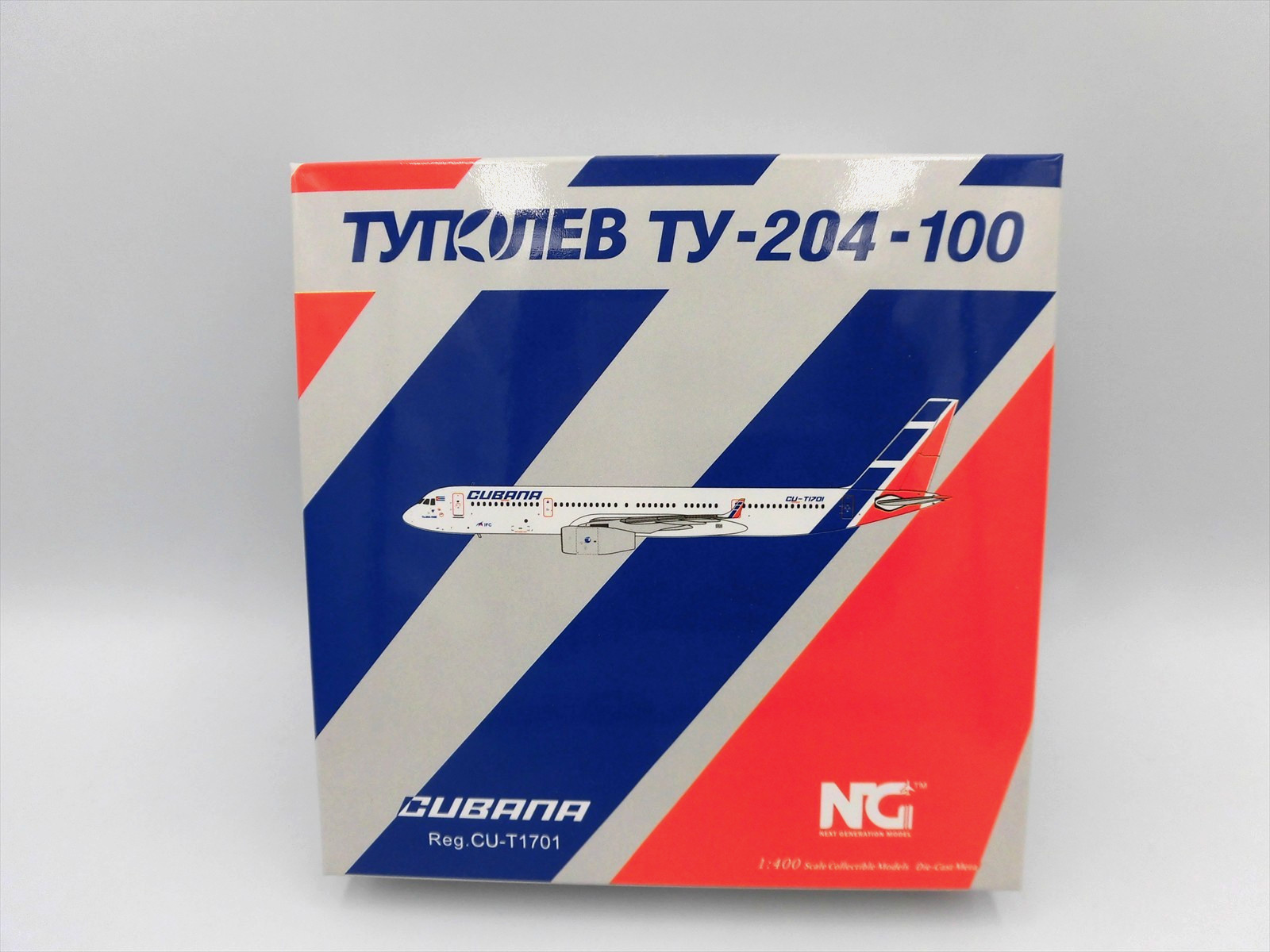 Airplane diecast model NG model Cubana Cuba Tupolev Tu-204-100 1:400 CU-T1701