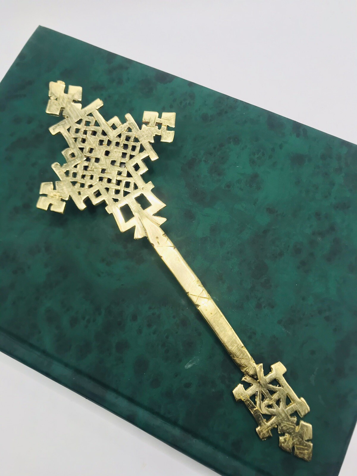Ethiopian Processional Cross  Orthodox Coptic Christian Blessing Decoration 