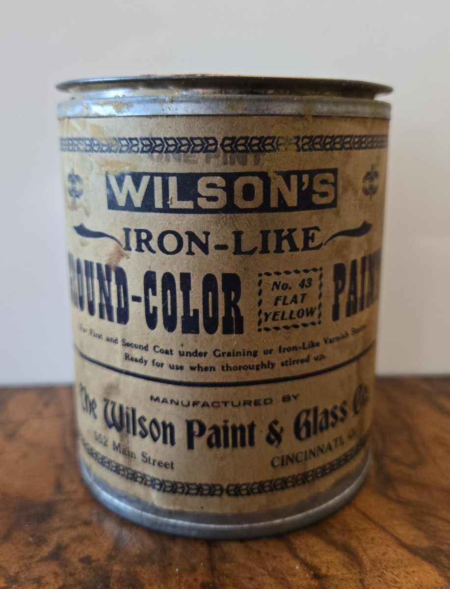 Antique Wilson's Iron-Like Ground-Color Paint Cincinnati OH Paper Label One Pint