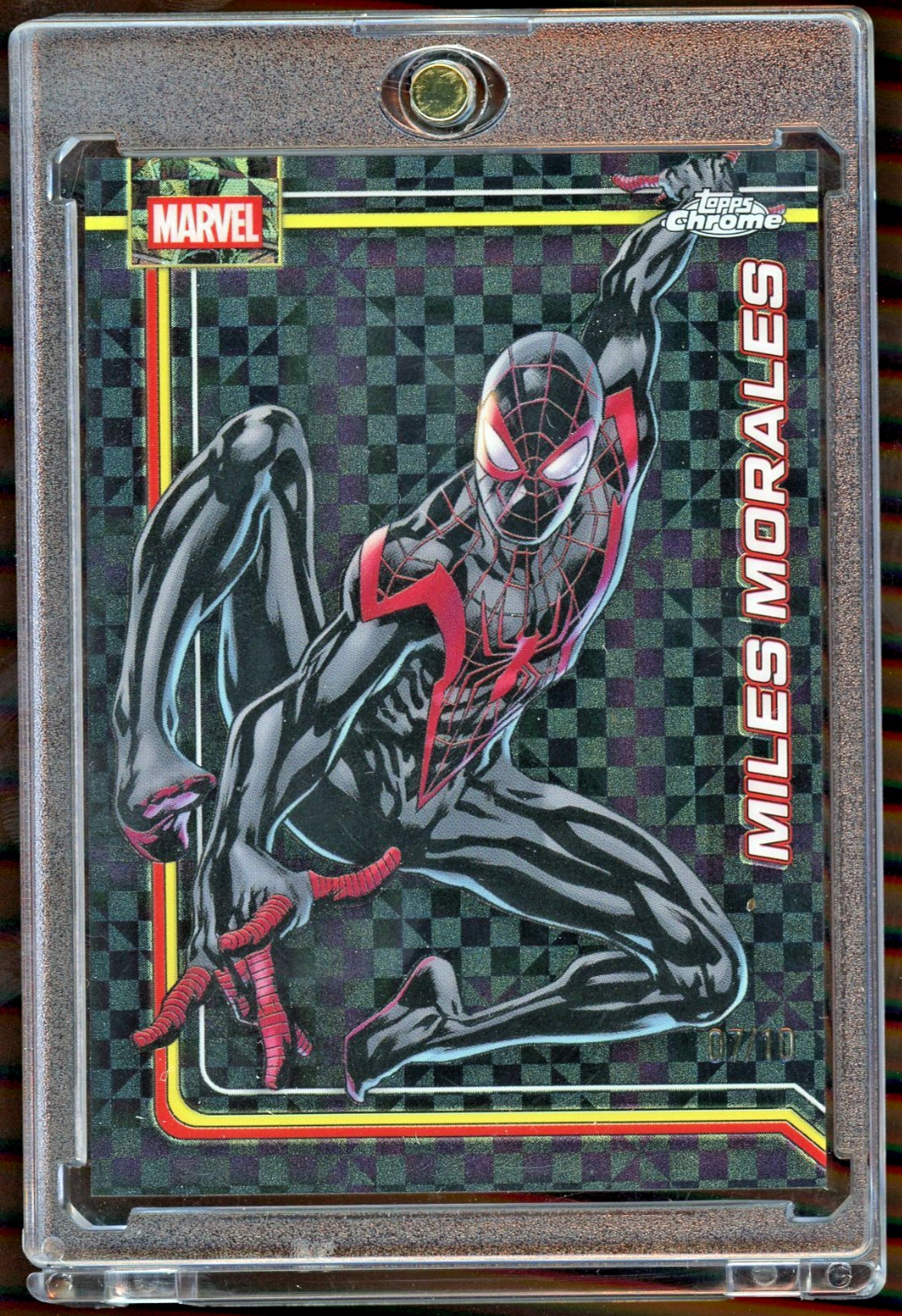 2026 Topps Chrome Marvel #78 Miles Morales /10 Black X-Fractor SSP Refractor