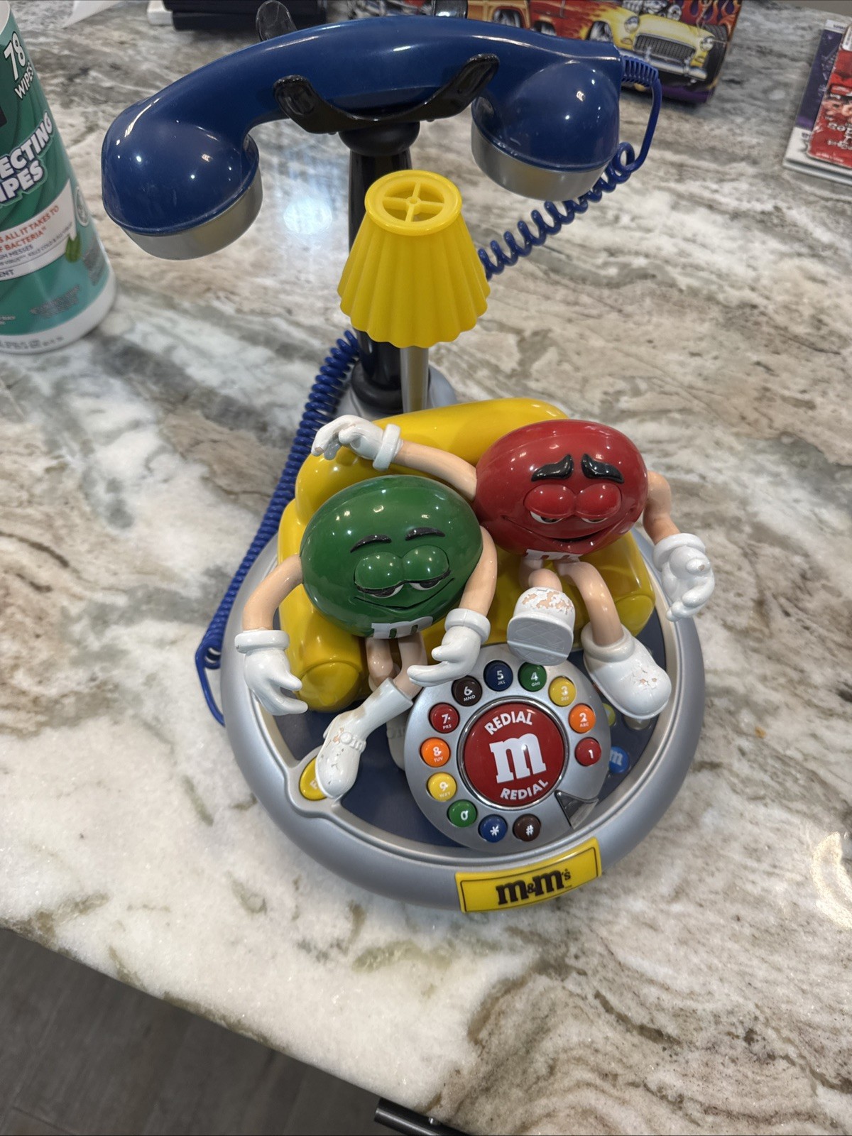 M&M\'s Animated Phone Collectible M & M Phone Vintage RARE, BLUE Phone untested M&M\'s Animated Phone Collectible M & M Phone Vintage RARE, BLUE Phone untested