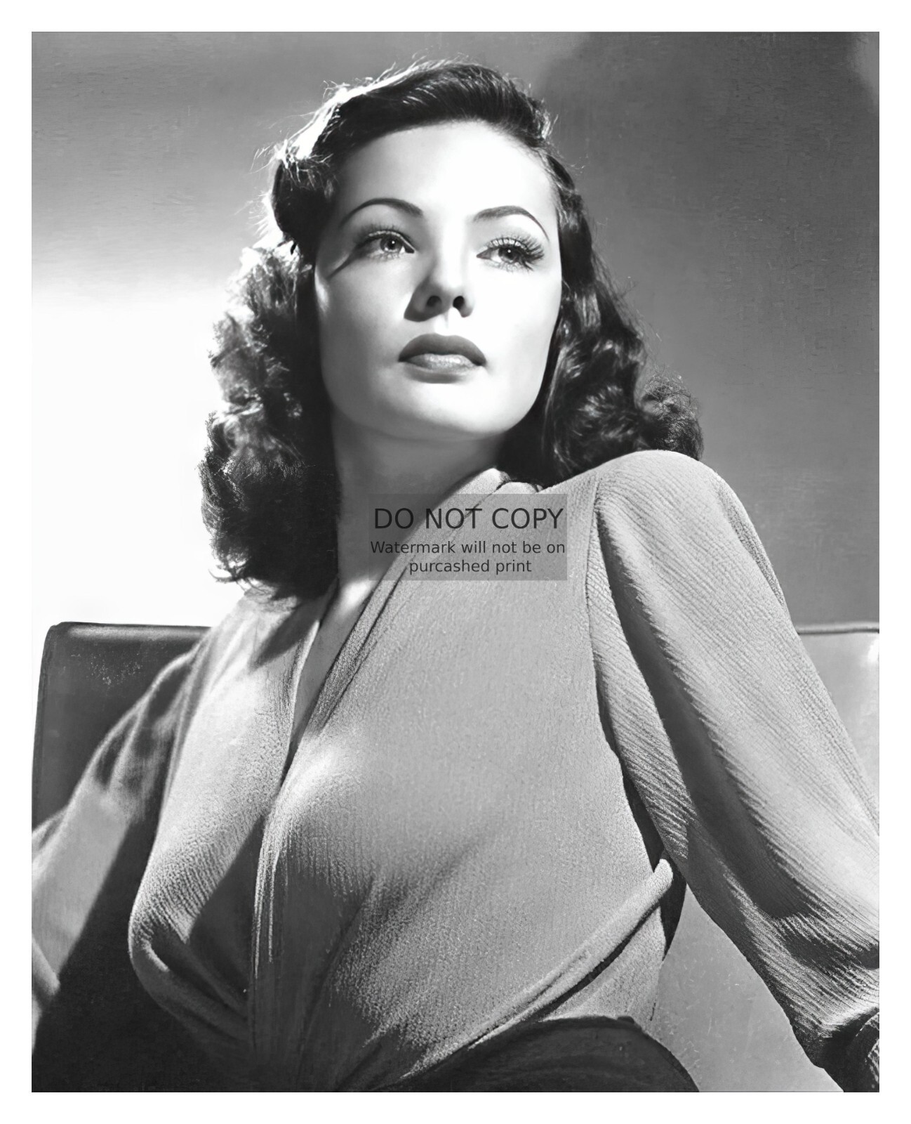 GENE TIERNEY SEXY AMERICAN ACTRESS 8X10 PUBLICITY PHOTO