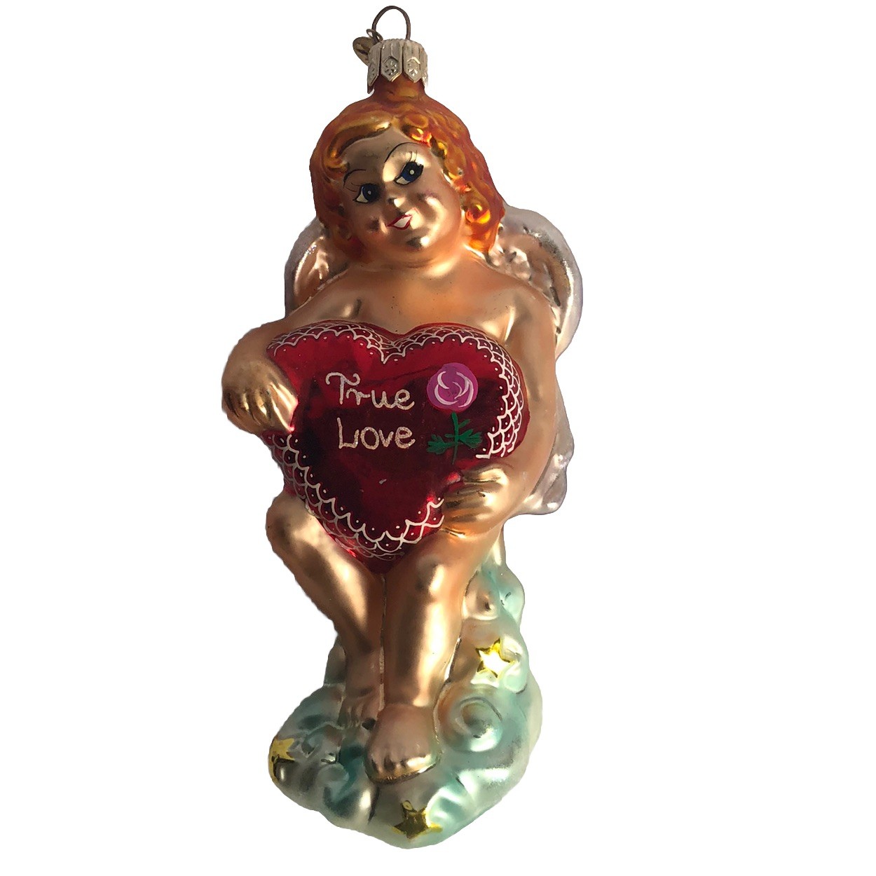 Vintage Radko Valentines Ornament Cupid Angel Heart True Love 1986-2003 Retired
