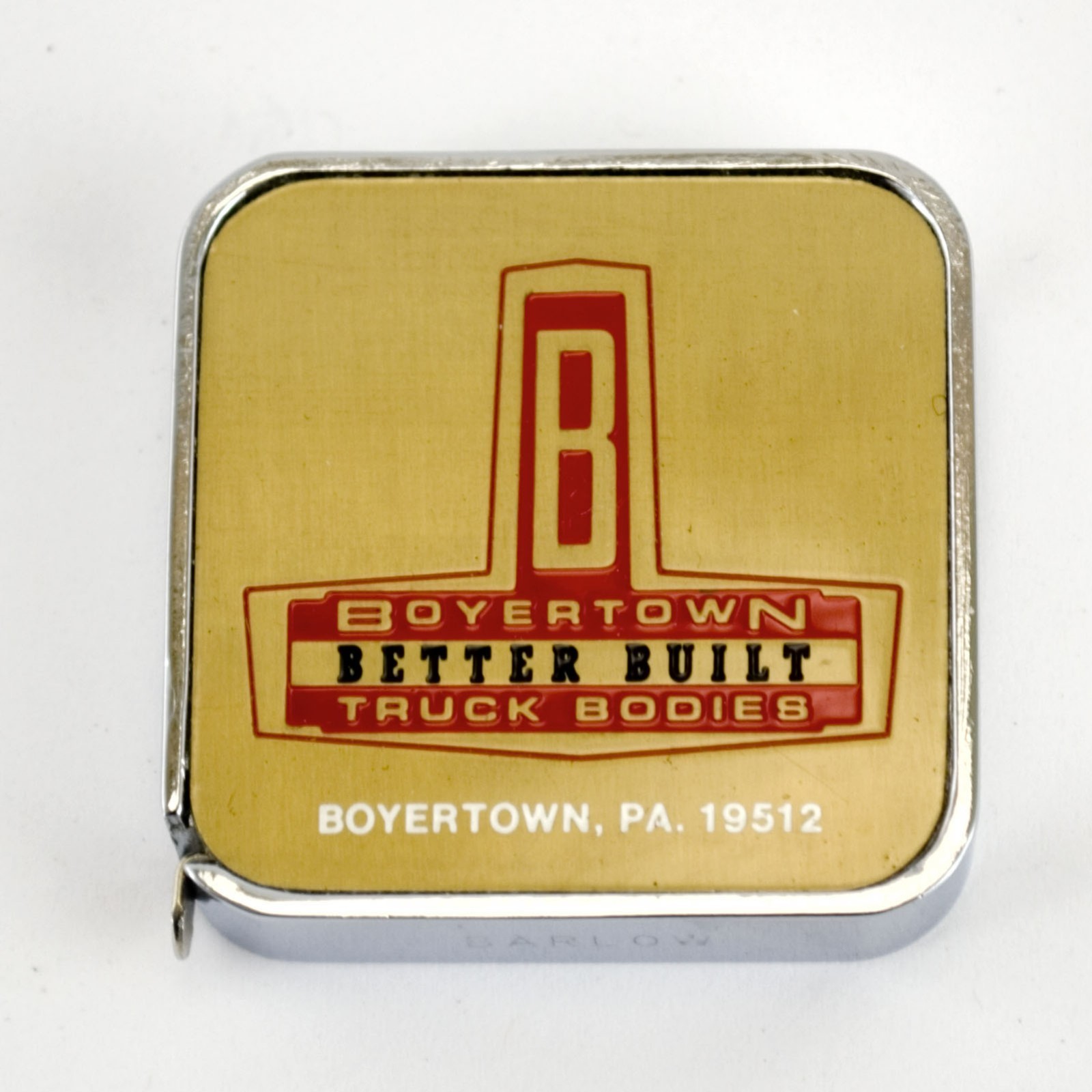 Vintage Boyertown Better Built Truck Bodies PA Barlow Pocket Tape Measure W Box
