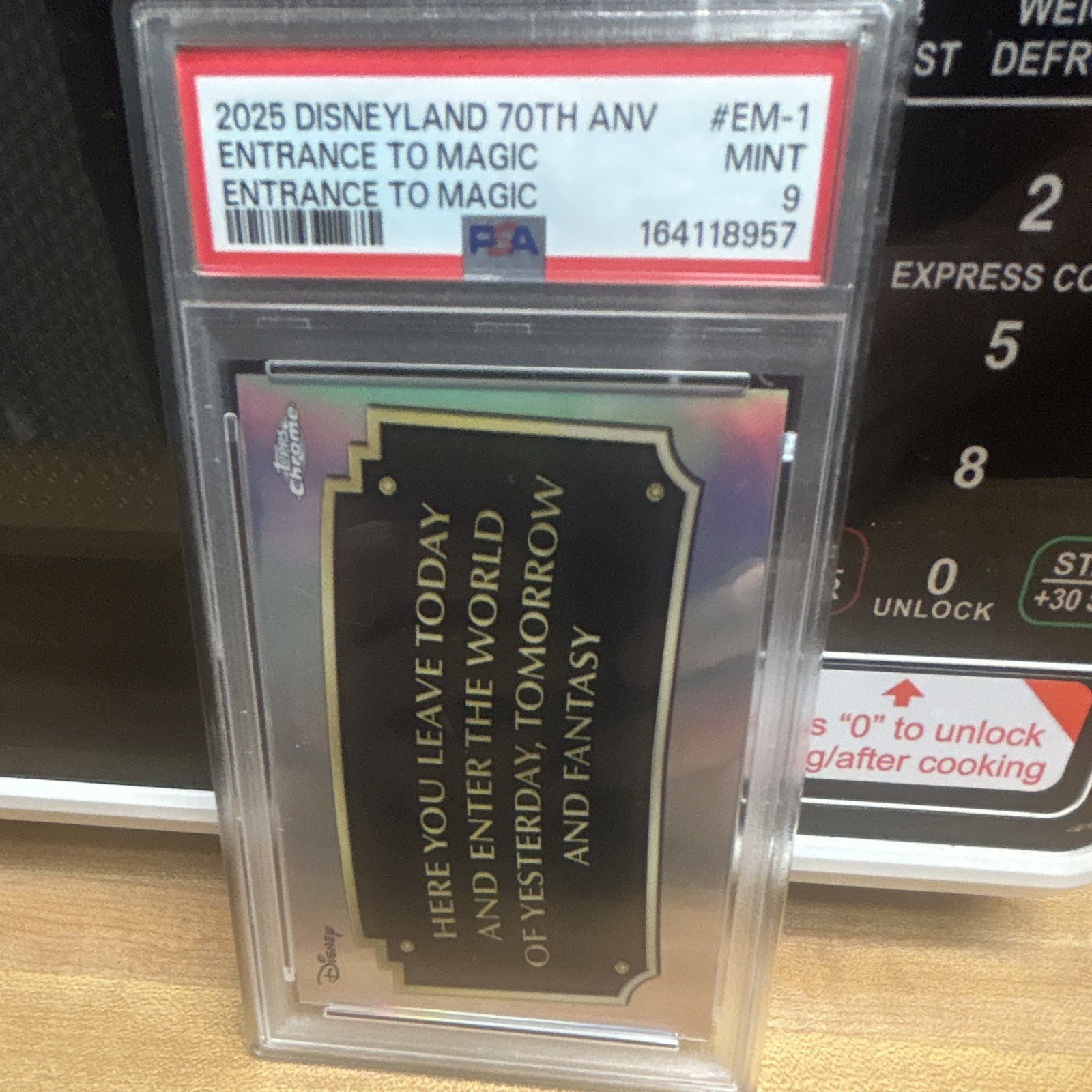 Topps 2025 Disneyland 70th Anniversary Entrance to Magic #EM-1 PSA 9 Graded
