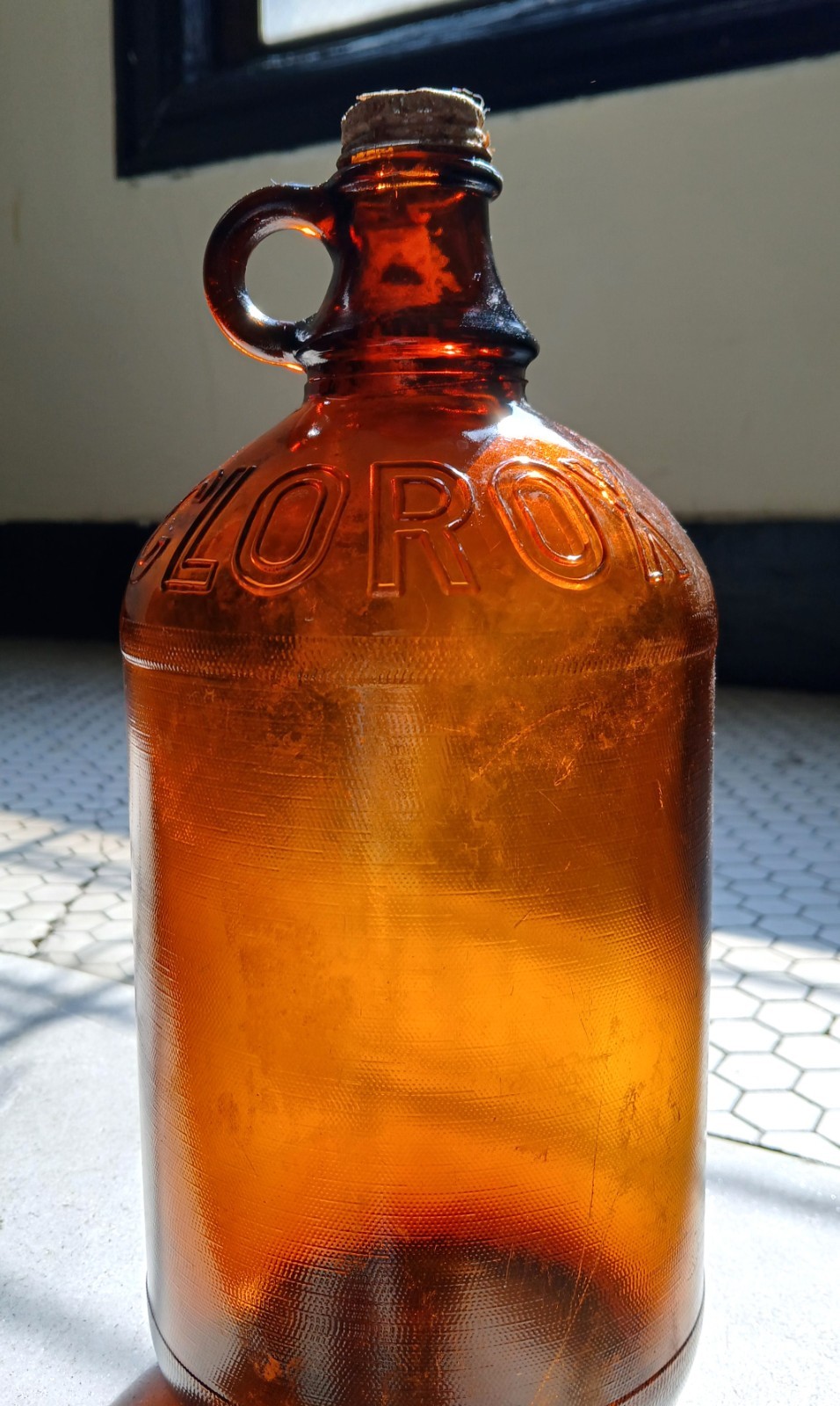 vtg half gallon Clorox 1950s embossed