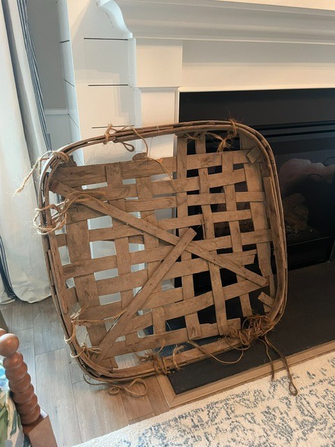 AUTHENTIC- VINTAGE- HAND MADE TOBACCO BASKETS-FAIR CONDITION