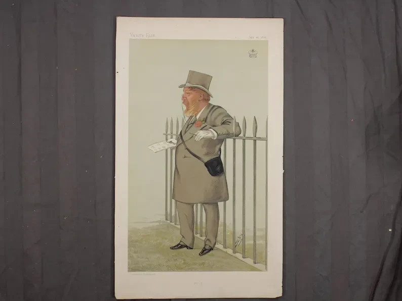 1885 Vanity Fair Fred Lord Calthorpe Caricature Spy Original Chromolithograph