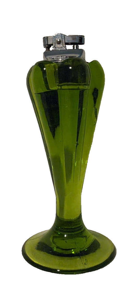VTG Collectable Green Table Top Lighter 6.5 in Tall