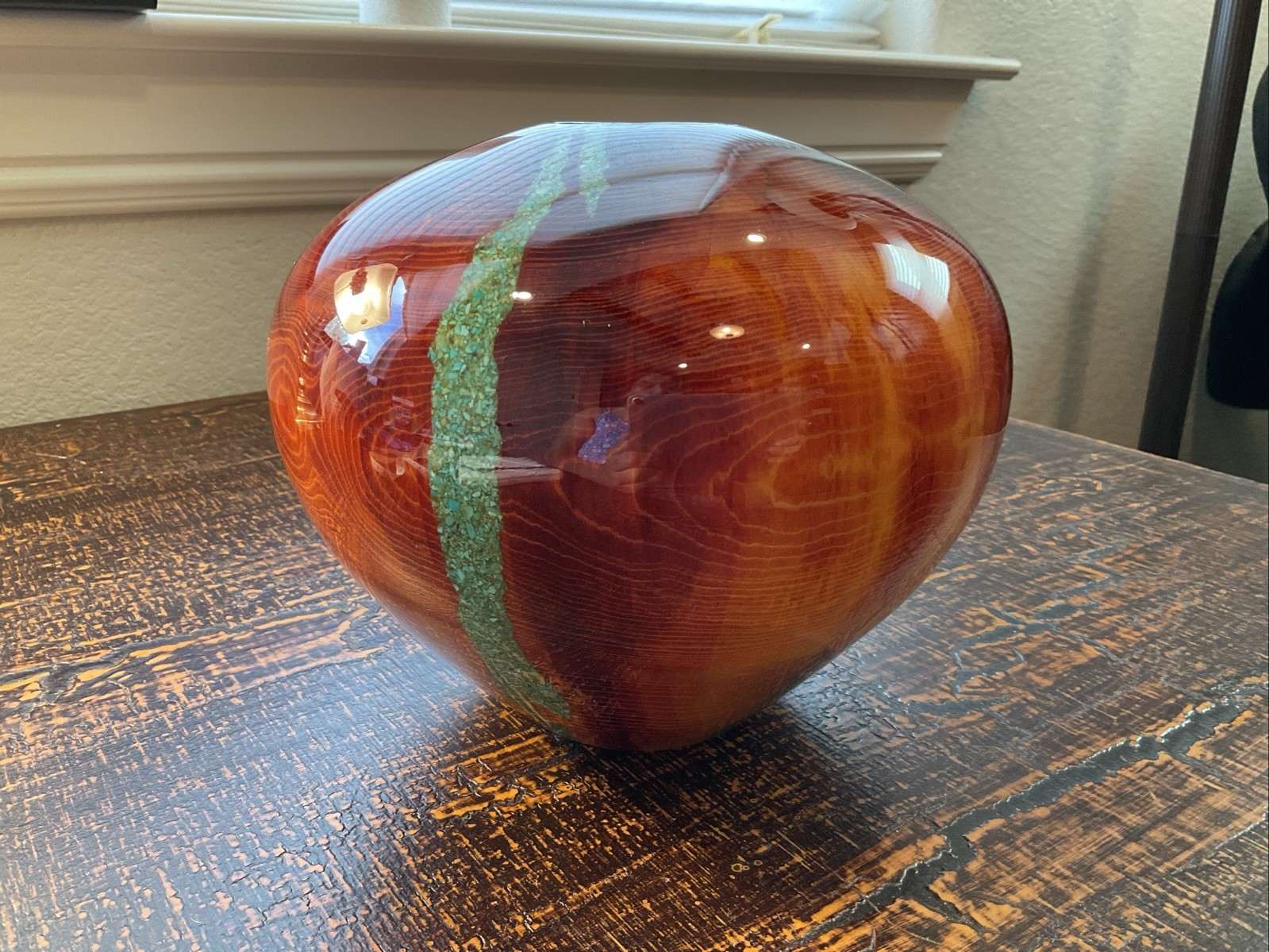 RL Cherry Hand Turned Wood Vase Vessel “Arizona Sunset” #176 RL Cherry Hand Turned Wood Vase Vessel “Arizona Sunset” #176