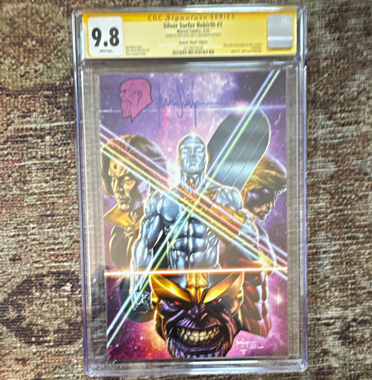 Silver Surfer Rebirth #1 Mico Suayan VIRGIN Variant CGC 9.8 SS SIGNED + SKETCH