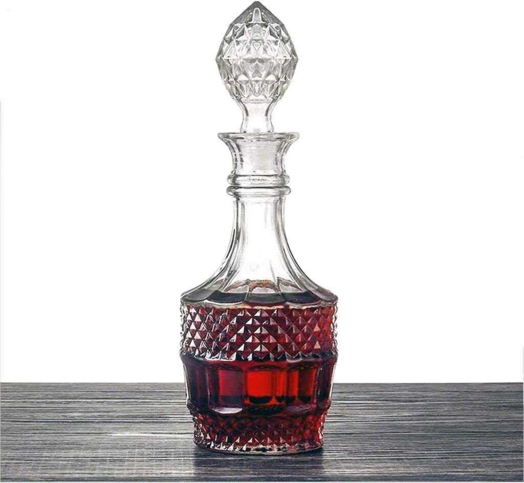 Liquor Decanter, Glass Decanter with Airtight Stopper, Decanter Bottle for Wh...