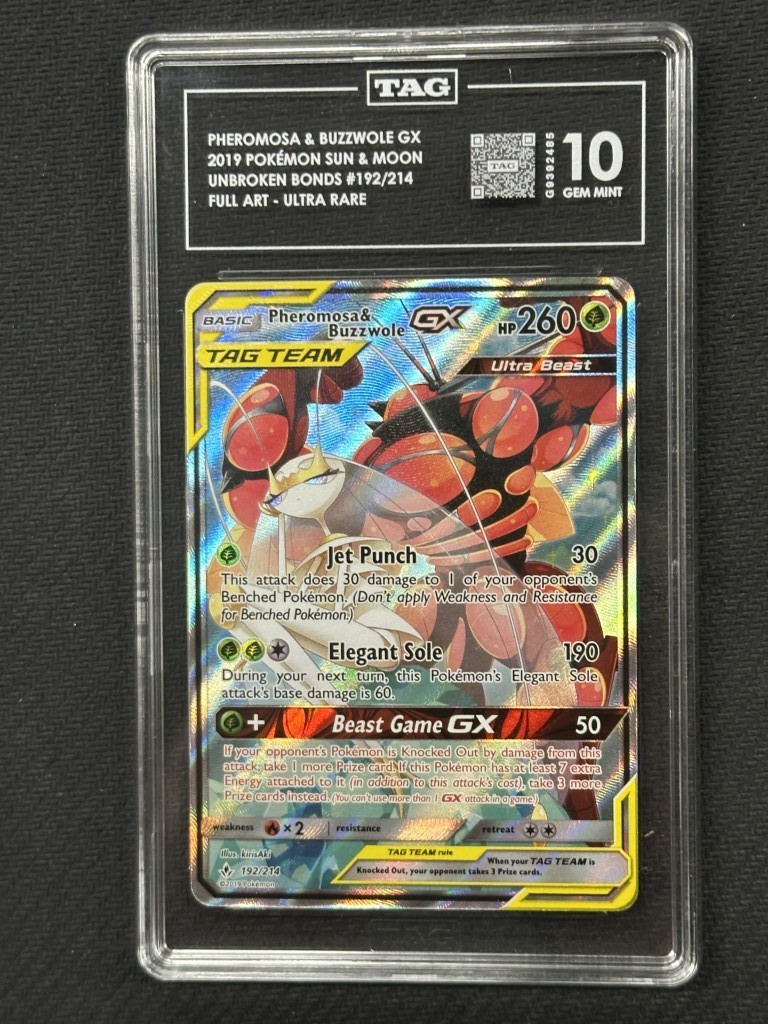 Pheromosa & Buzzwole GX Pokemon Unbroken Bonds Ultra TAG 10 G9392485 #192 Pheromosa & Buzzwole GX Pokemon Unbroken Bonds Ultra TAG 10 G9392485 #192
