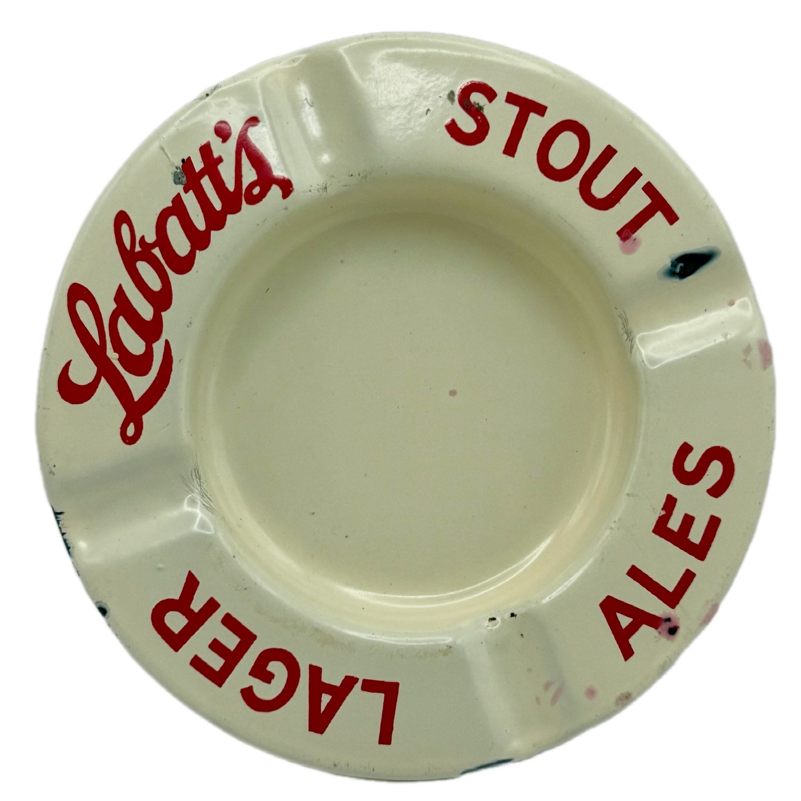 Vintage Labatt\'s Beer Ashtray Enamel Lager Ales Stout Advertising Breweriana Vintage Labatt\'s Beer Ashtray Enamel Lager Ales Stout Advertising Breweriana