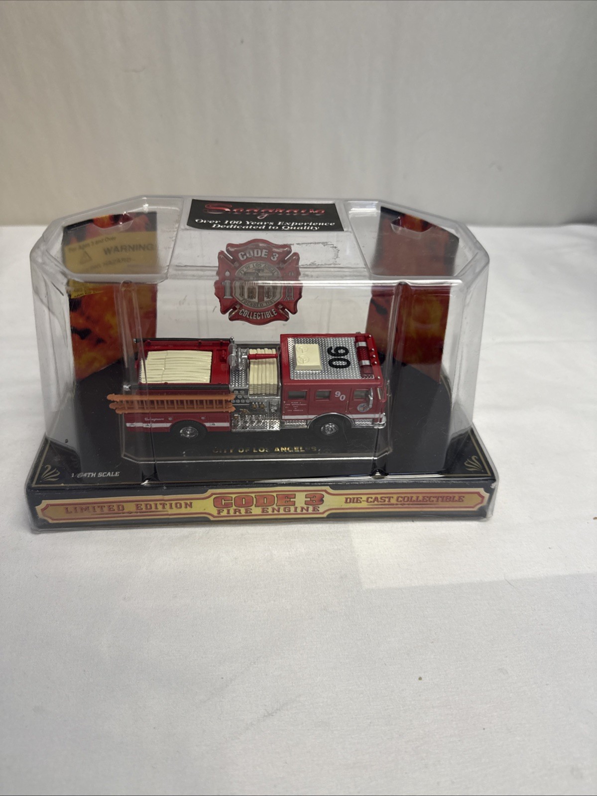 Code 3 Limited Edition LAFD Engine 90 Fire Engine Die-Cast Collectible Code 3 Limited Edition LAFD Engine 90 Fire Engine Die-Cast Collectible