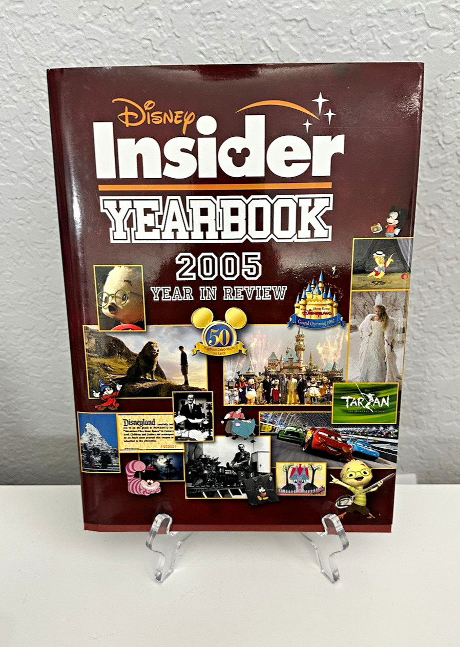 Disney Insider Yearbook 2005 Year in Review Hardcover Book with DVD