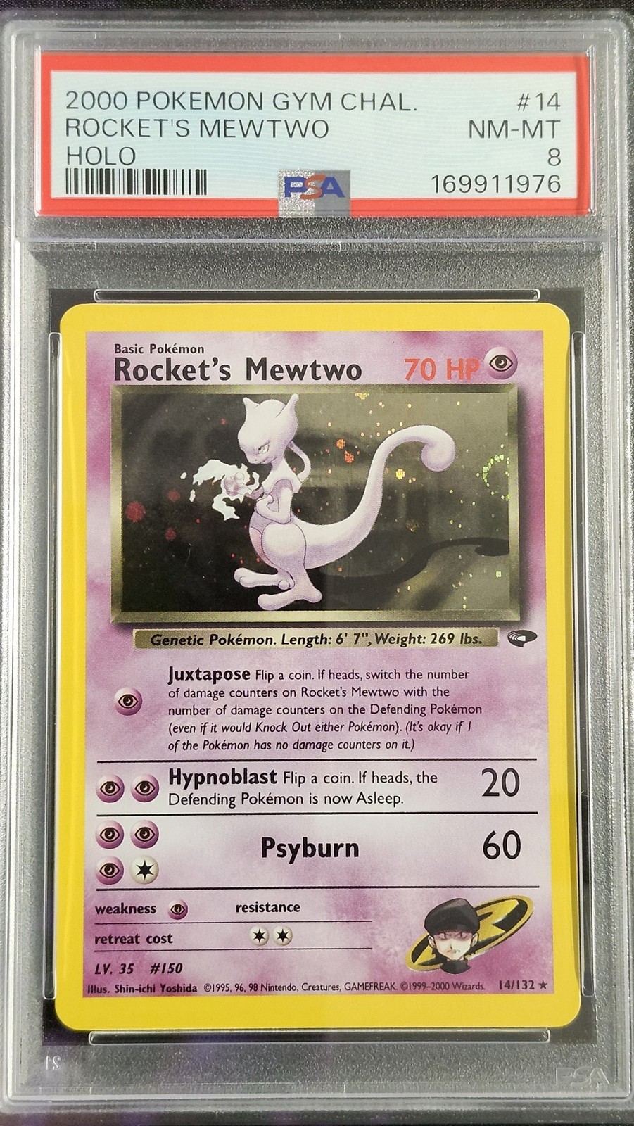 Pokemon PSA 8 Rocket\'s Mewtwo 14 Gym Challenge Pokemon PSA 8 Rocket\'s Mewtwo 14 Gym Challenge