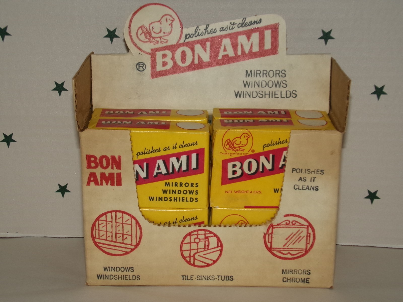 Vintage Bon Ami Cleaning Cakes 12 Bars Original Box Advertising  Old Stock