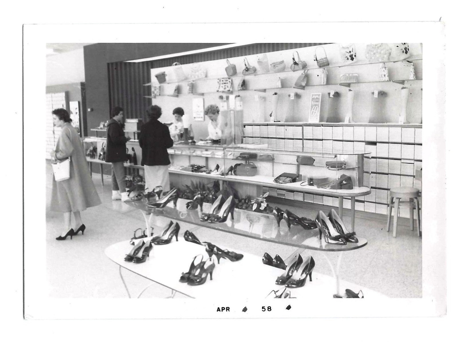 Vintage Vernacular Snapshot 1958 Ladies Department Store Shoes Handbags Vintage Vernacular Snapshot 1958 Ladies Department Store Shoes Handbags