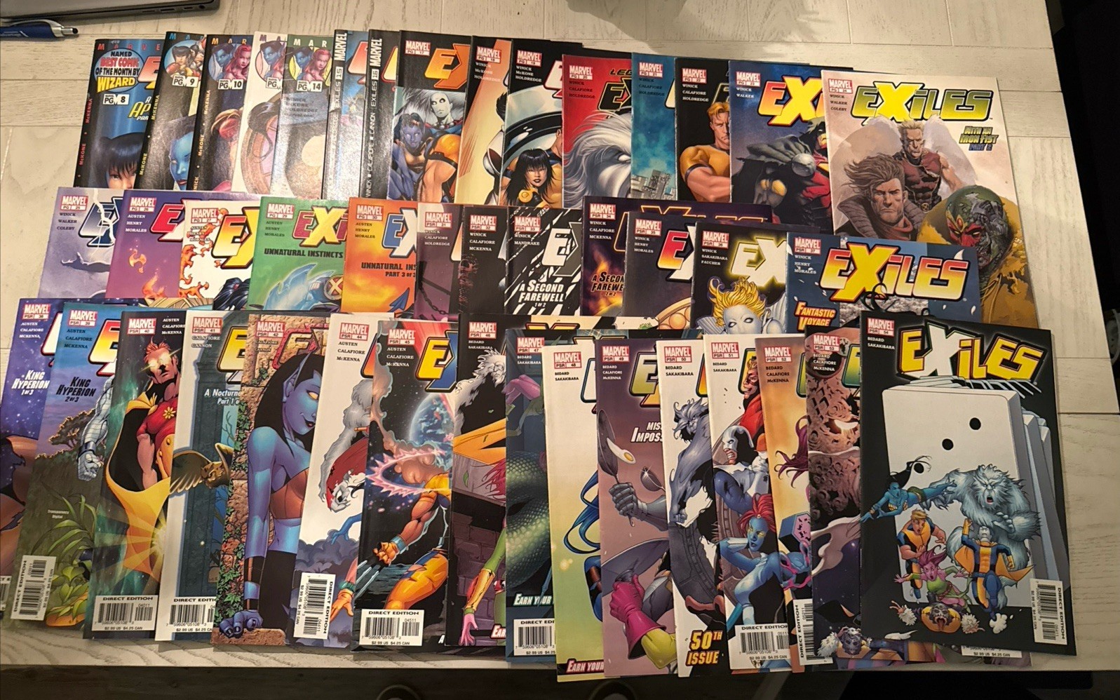 Marvel Comics EXILES  LOT of 43 Mix 8-11 14-27 29-42 44-54