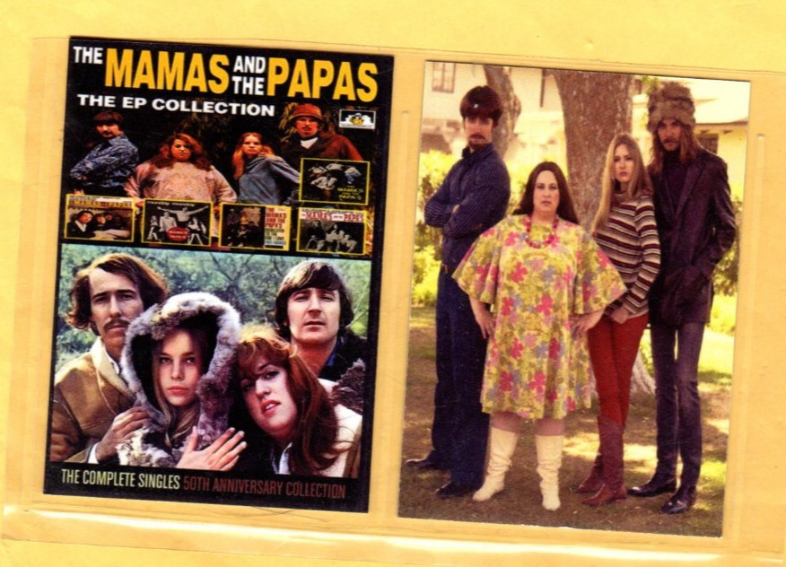 THE MAMAS AND THE PAPAS     CUSTOM   NOVELTY TRADING CARD 2 CARDS