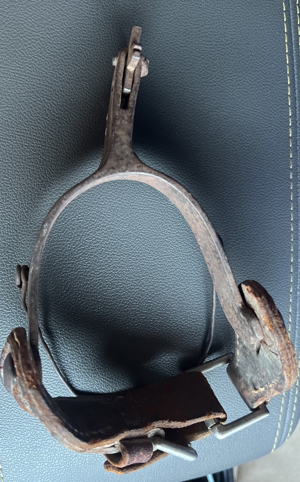 SINGLE Western Cowboy Spur - BB - BOB BLACKWOOD  OFFSET Bull Riding Spur