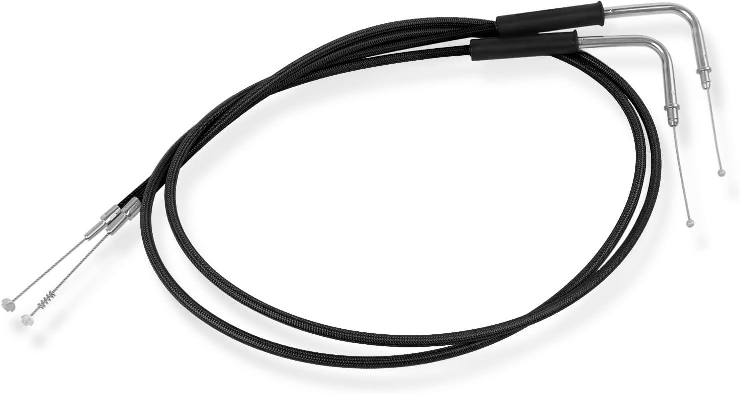 39inch Stainless Steel Throttle Idle Cable Kit for Harley Dyna Softail XL 39inch Stainless Steel Throttle Idle Cable Kit for Harley Dyna Softail XL