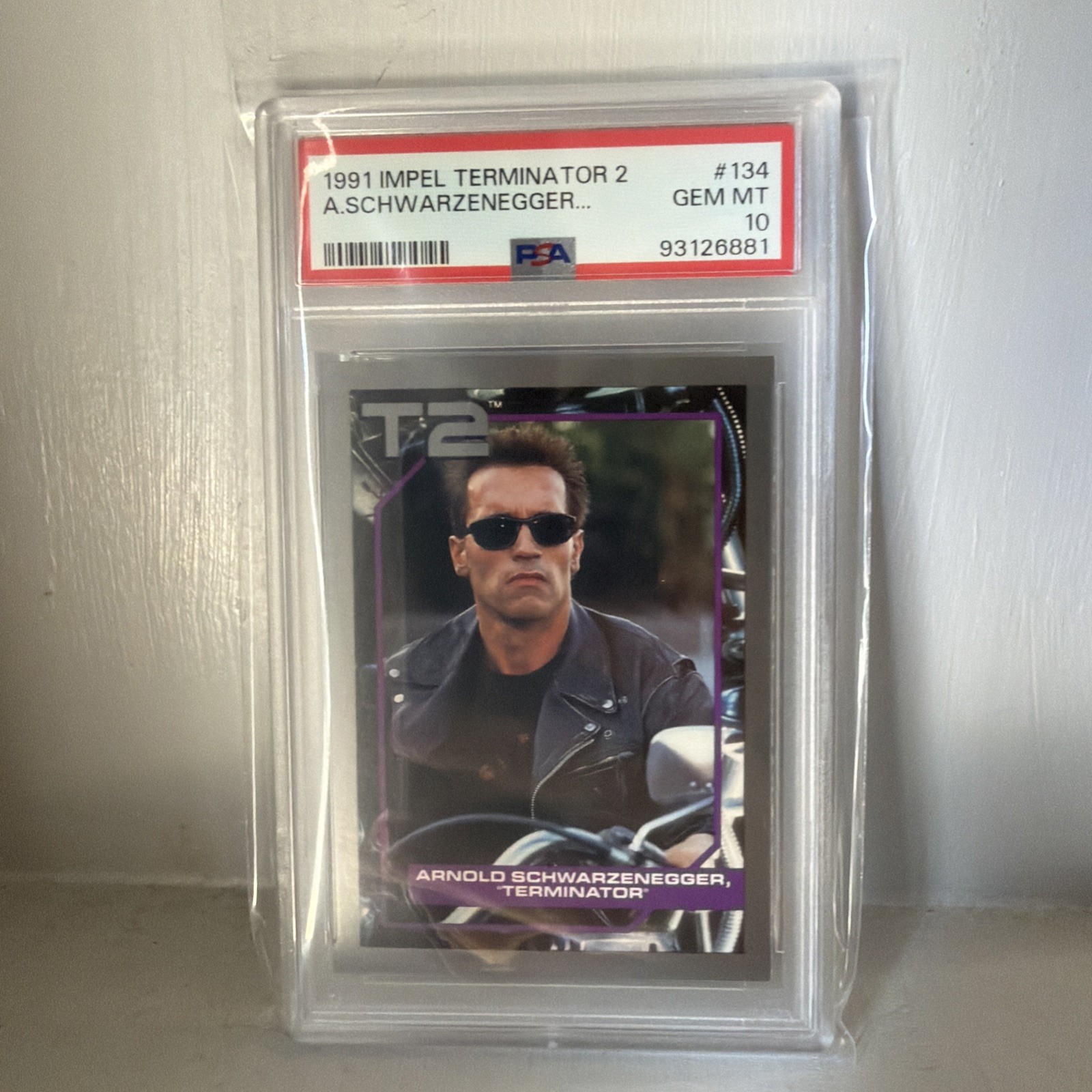 1991 Impel Terminator 2 Arnold Schwartzenegger Terminator PSA 10 1991 Impel Terminator 2 Arnold Schwartzenegger Terminator PSA 10