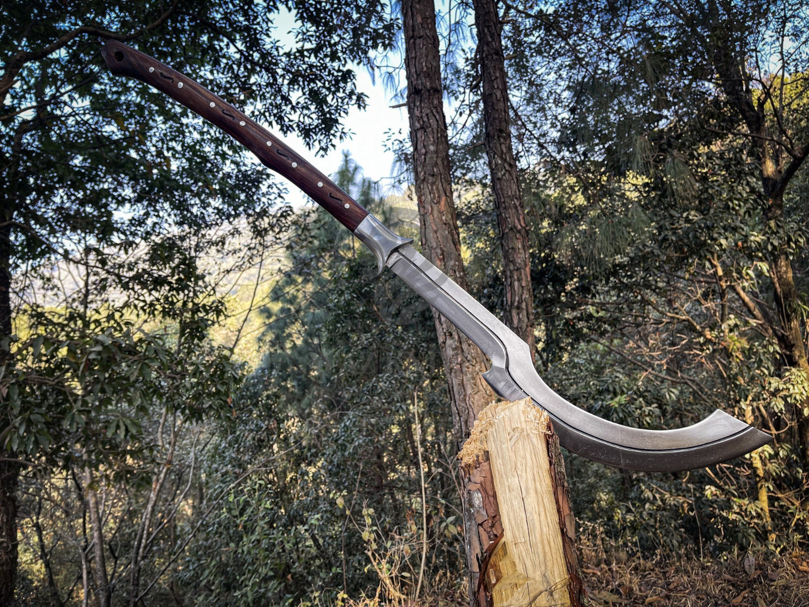 Custom Handmade Khopesh Long Handle Sword for Hunting Egyptian Military Sword