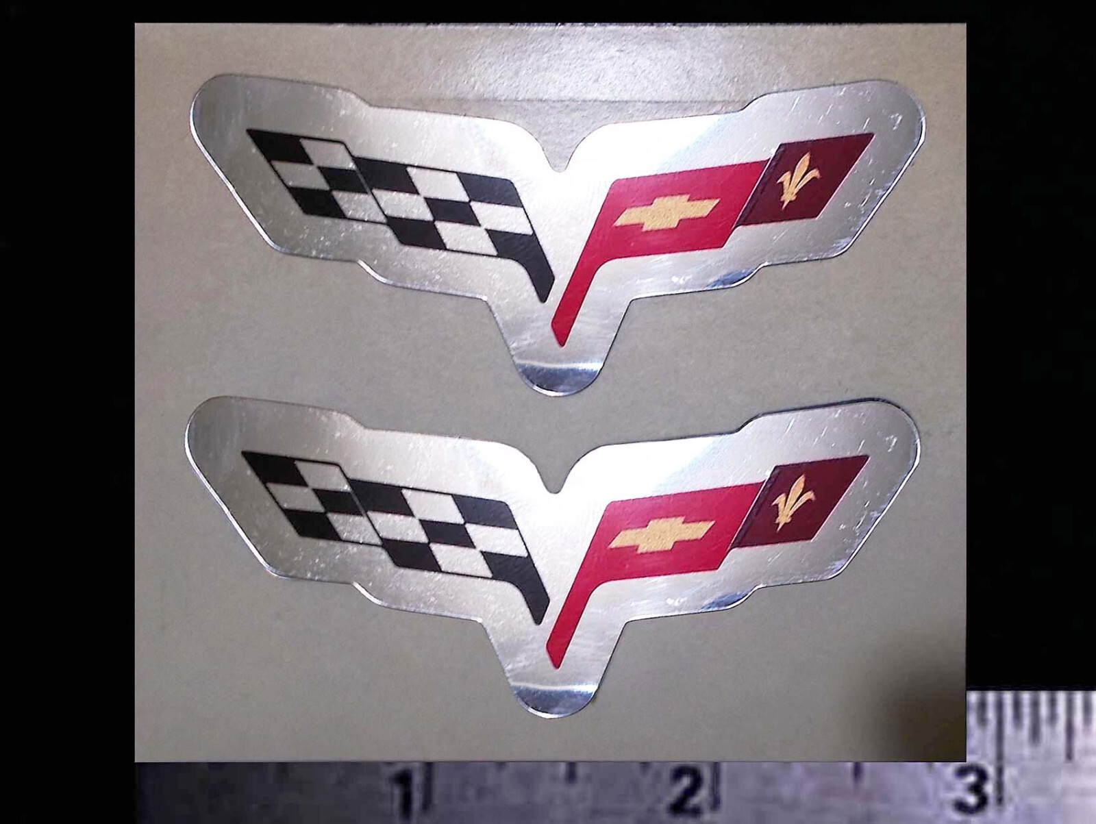 CORVETTE - Set of 2 Original Vintage 1970’s 80’s Racing Decals/Stickers Chevy V8 CORVETTE - Set of 2 Original Vintage 1970’s 80’s Racing Decals/Stickers Chevy V8