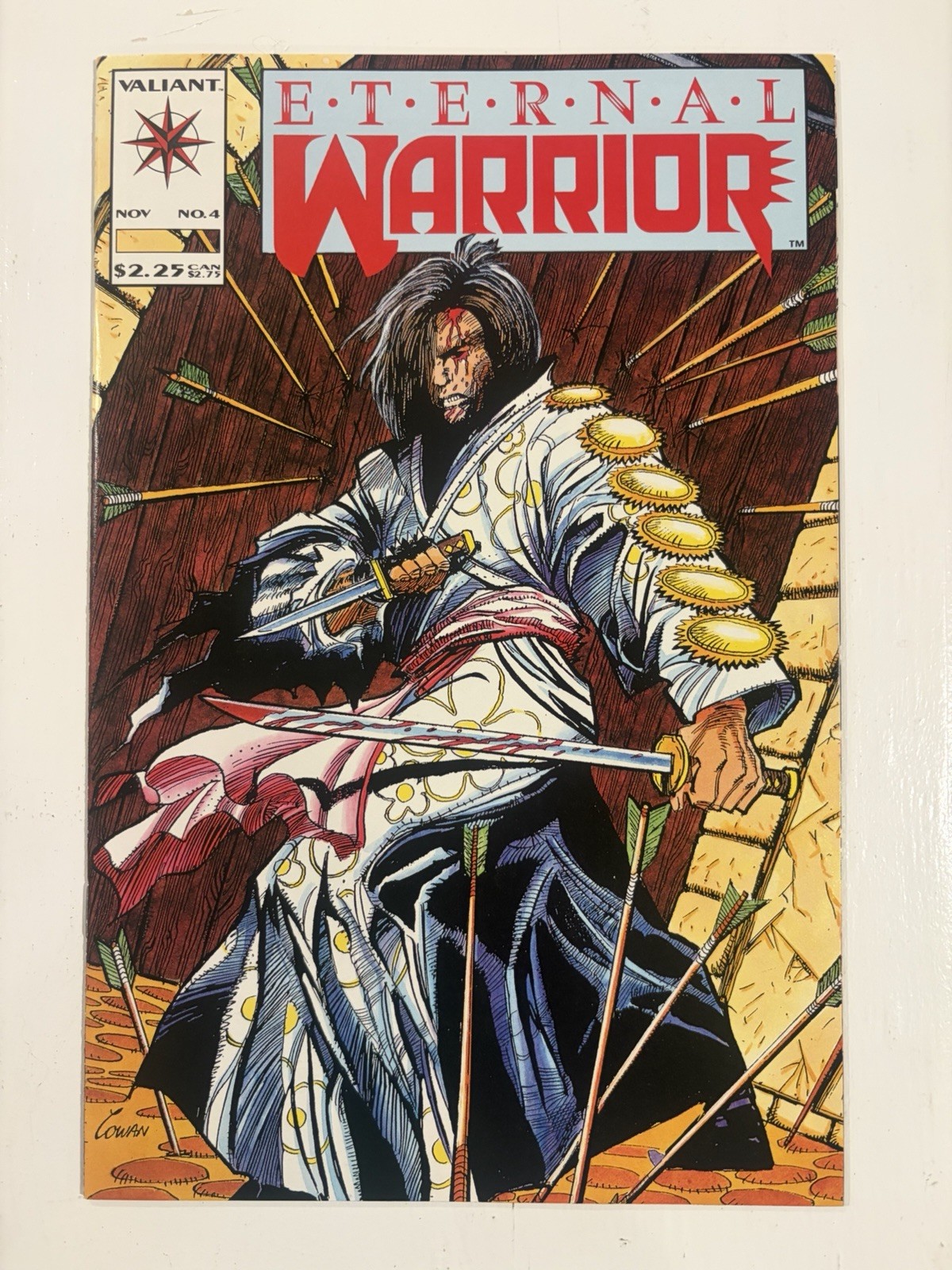 Eternal Warrior #4/Valiant Comic Book/1st Bloodshot in Cameo/VF