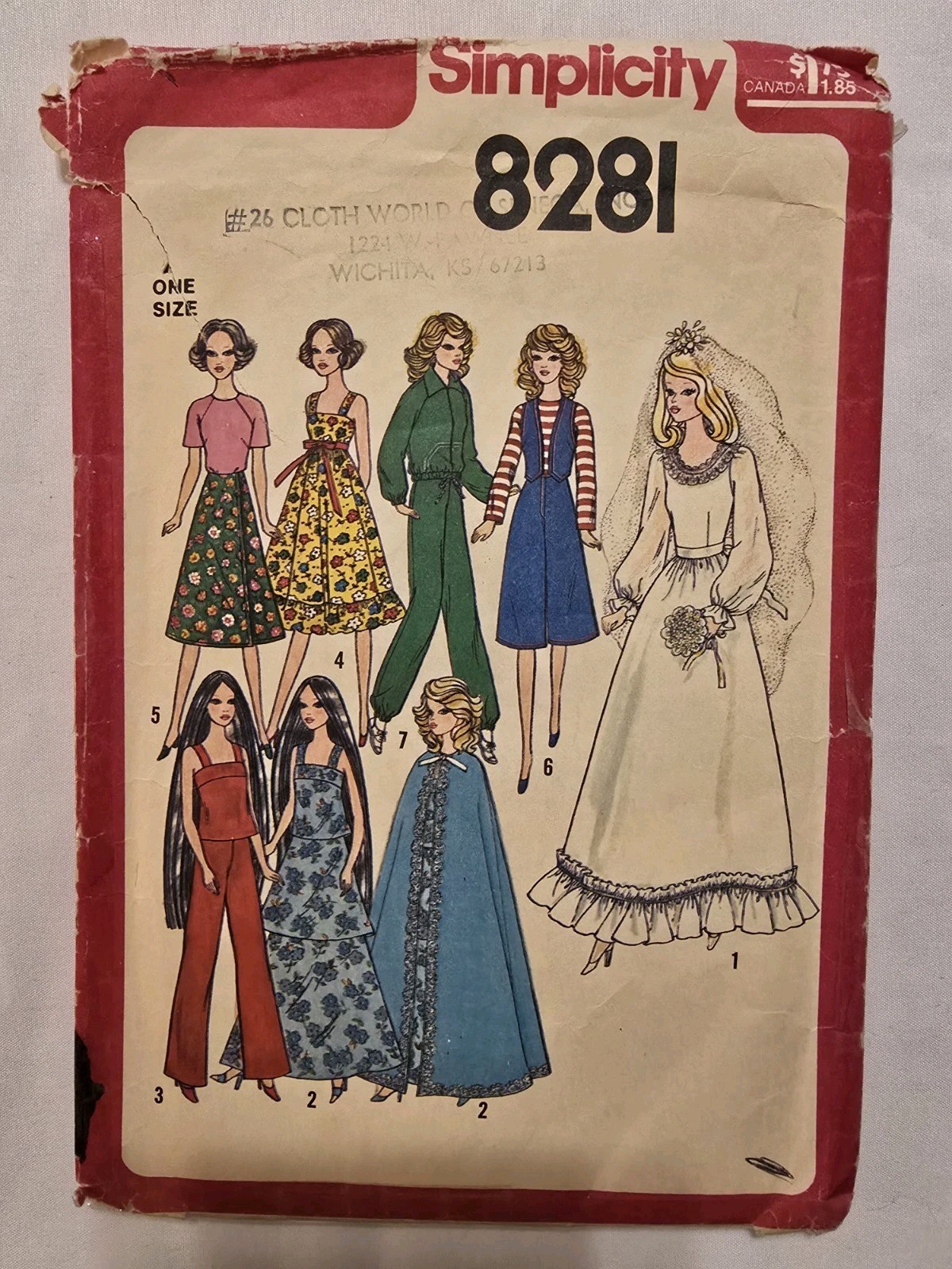 Simplicity 8281 Vintage Pattern Fashion Doll Clothes Barbie Cher Farrah 1977 Cu Simplicity 8281 Vintage Pattern Fashion Doll Clothes Barbie Cher Farrah 1977 Cu