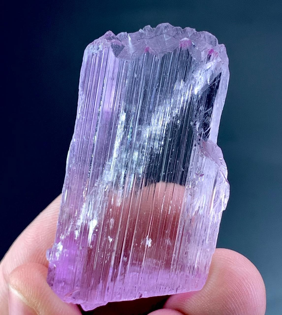 120 Carat Natural Pink Etched kunzite Crystal Specimen From Afghanistan