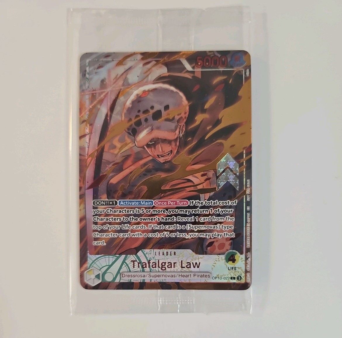 One Piece Trafalgar Law OP10-022 Flame Flame Top Prize SEALED Alt Leader One Piece Trafalgar Law OP10-022 Flame Flame Top Prize SEALED Alt Leader