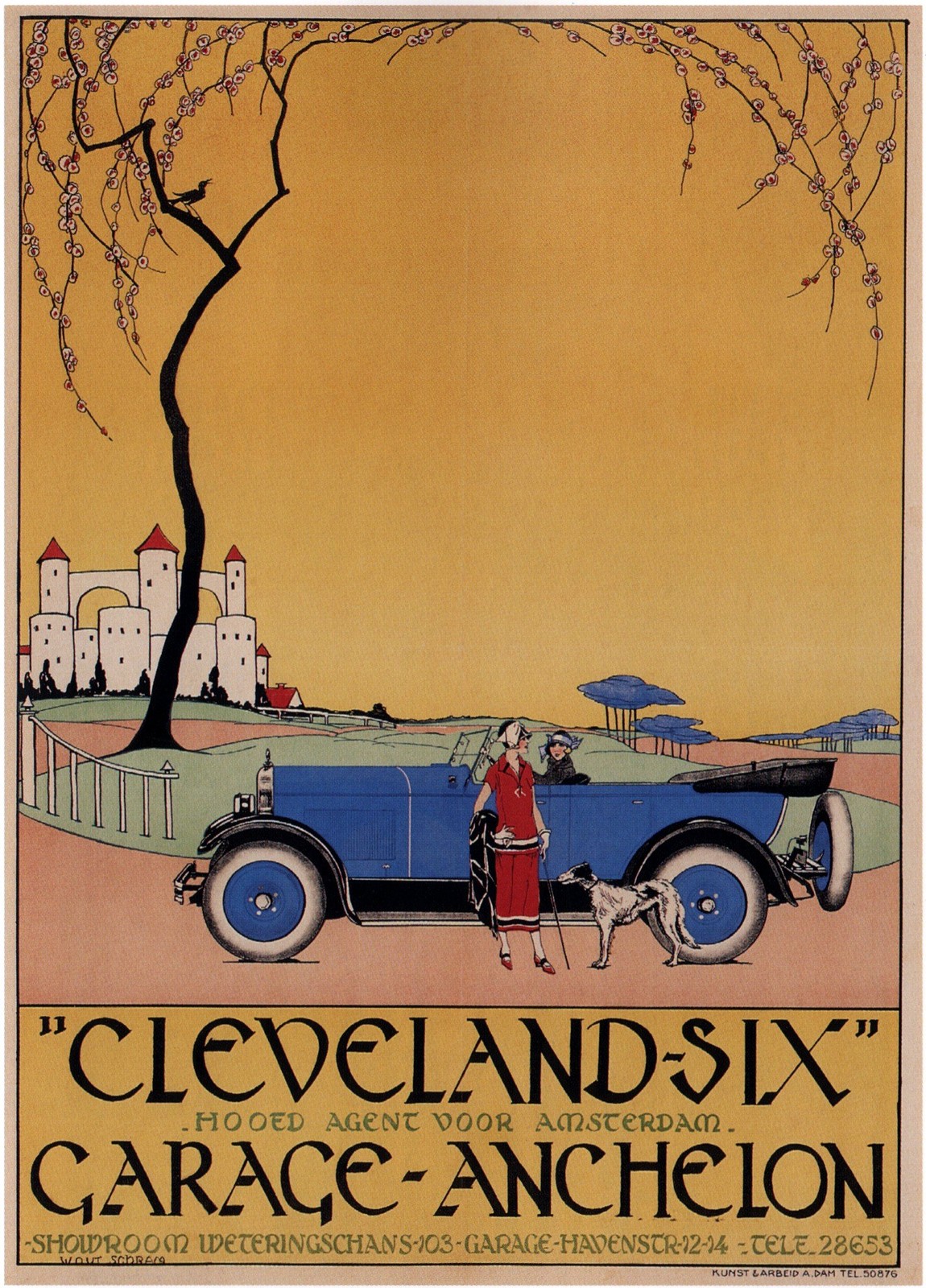 Cleveland Six Vintage Car Poster c1930s 🚗 - 24x32” Cleveland Six Vintage Car Poster c1930s 🚗 - 24x32”