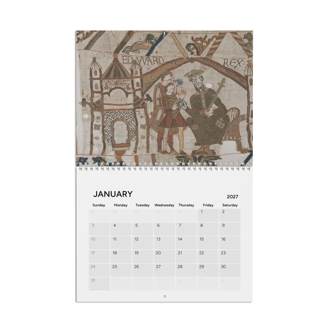 Bayeux Tapestry Calendar 2027, Medieval History Wall Calendar