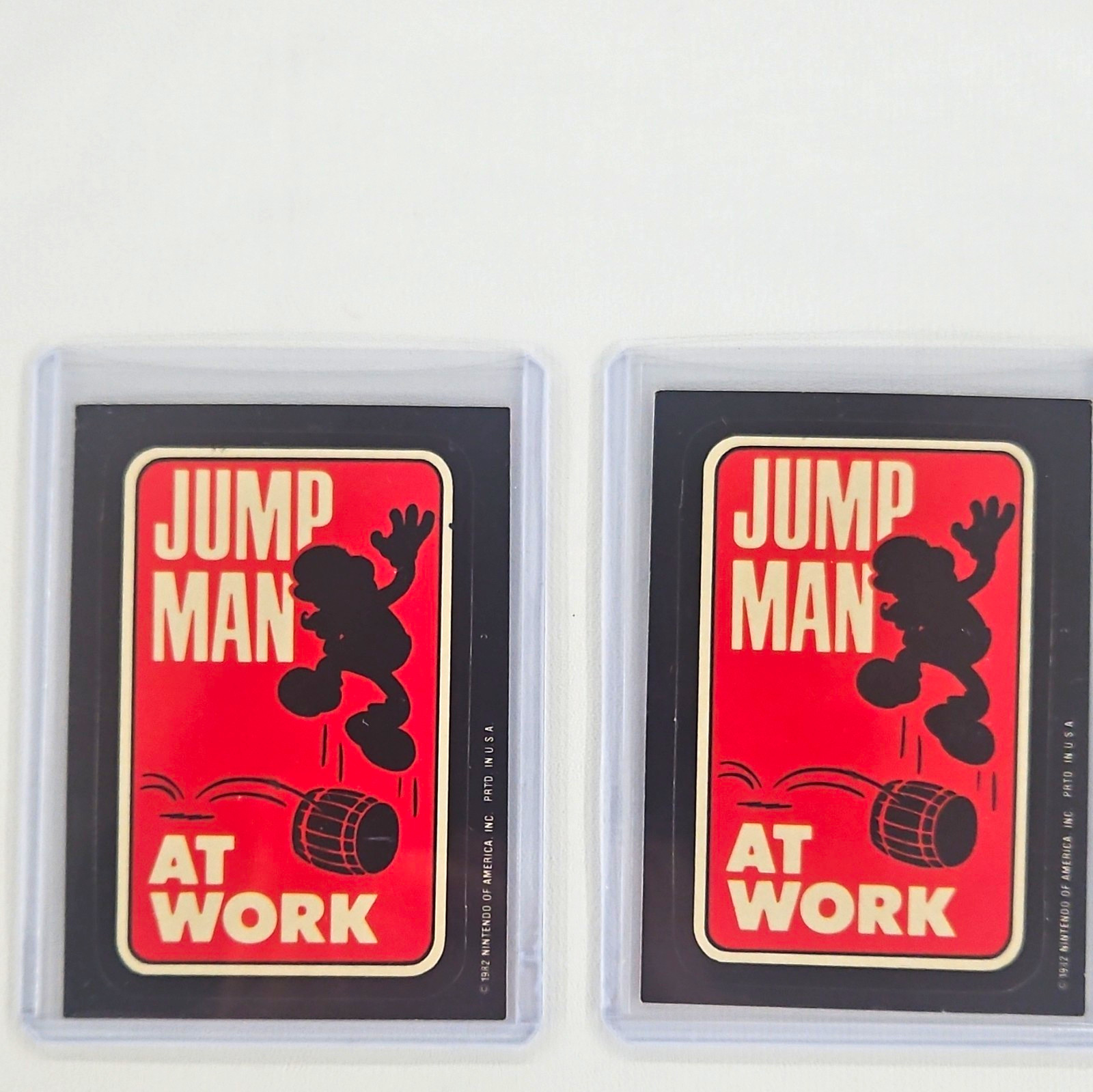 Nintendo Super Mario Jump Man At Work Trading Cards Lot of 2, 1982 Nintendo Super Mario Jump Man At Work Trading Cards Lot of 2, 1982