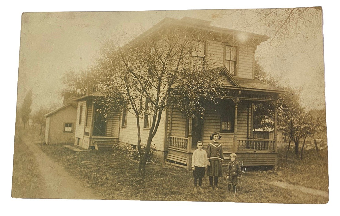 Home on South Boston Street in Galion Ohio OH ~ Antique 1910s RPPC Postcard Home on South Boston Street in Galion Ohio OH ~ Antique 1910s RPPC Postcard