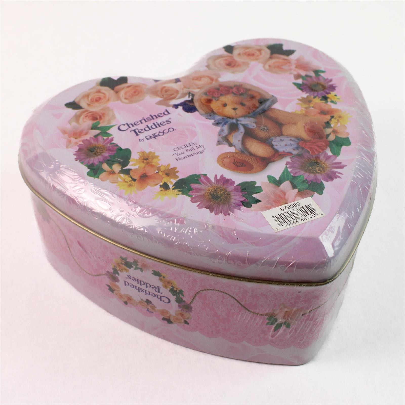 Enesco Cherished Teddies Cecilia 'You Pull My Heartstrings' Candle Tin - New