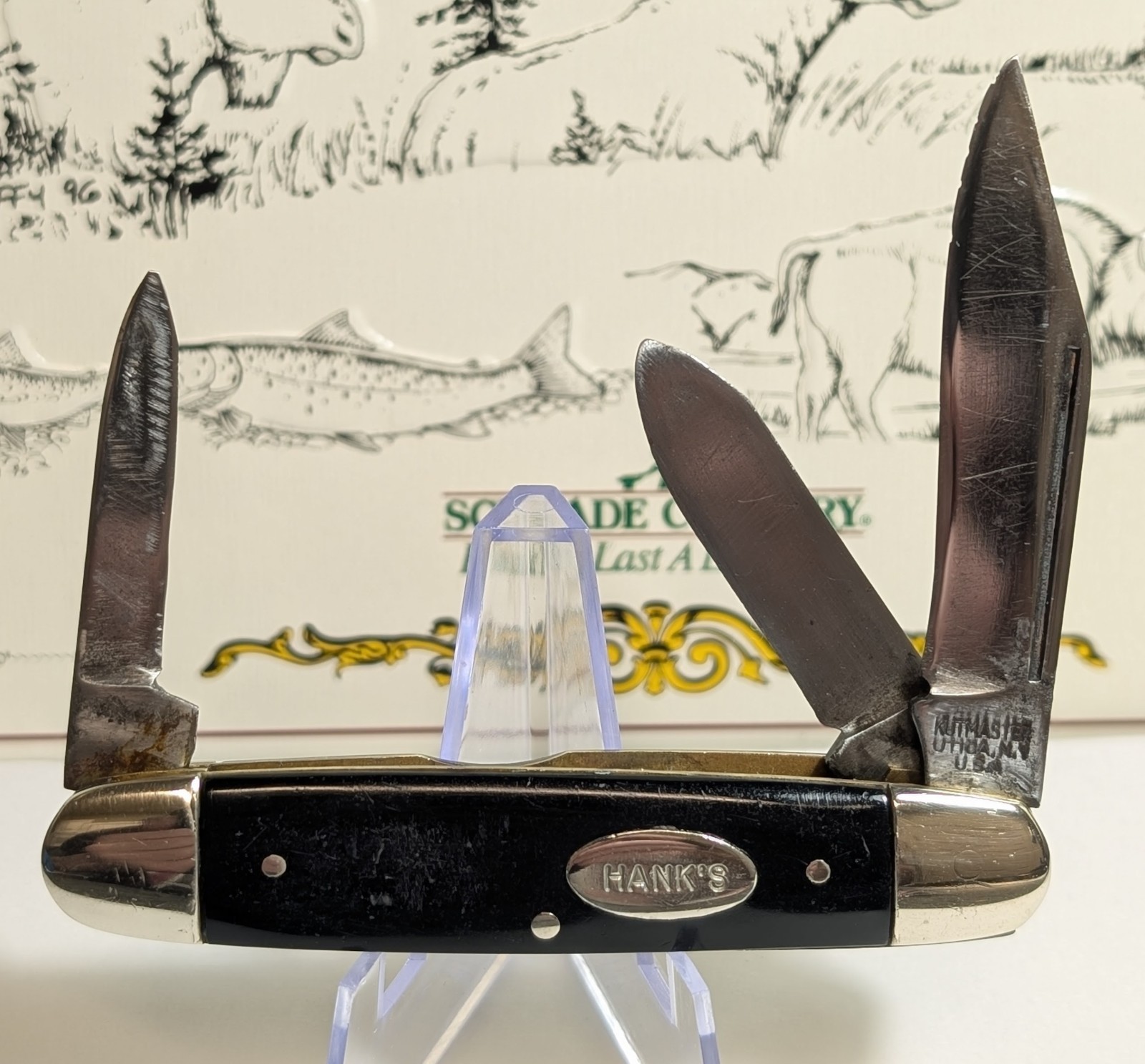 Vintage Hank's Kutmaster Folding Pocket Knife Utica NY USA Vintage Hank's Kutmaster Folding Pocket Knife Utica NY USA