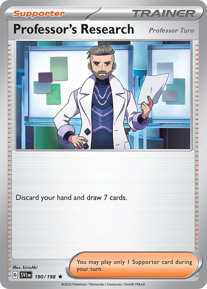 100 Pack of Professor's Research 190/198  - Card Pokemon Near Mint Cards Set