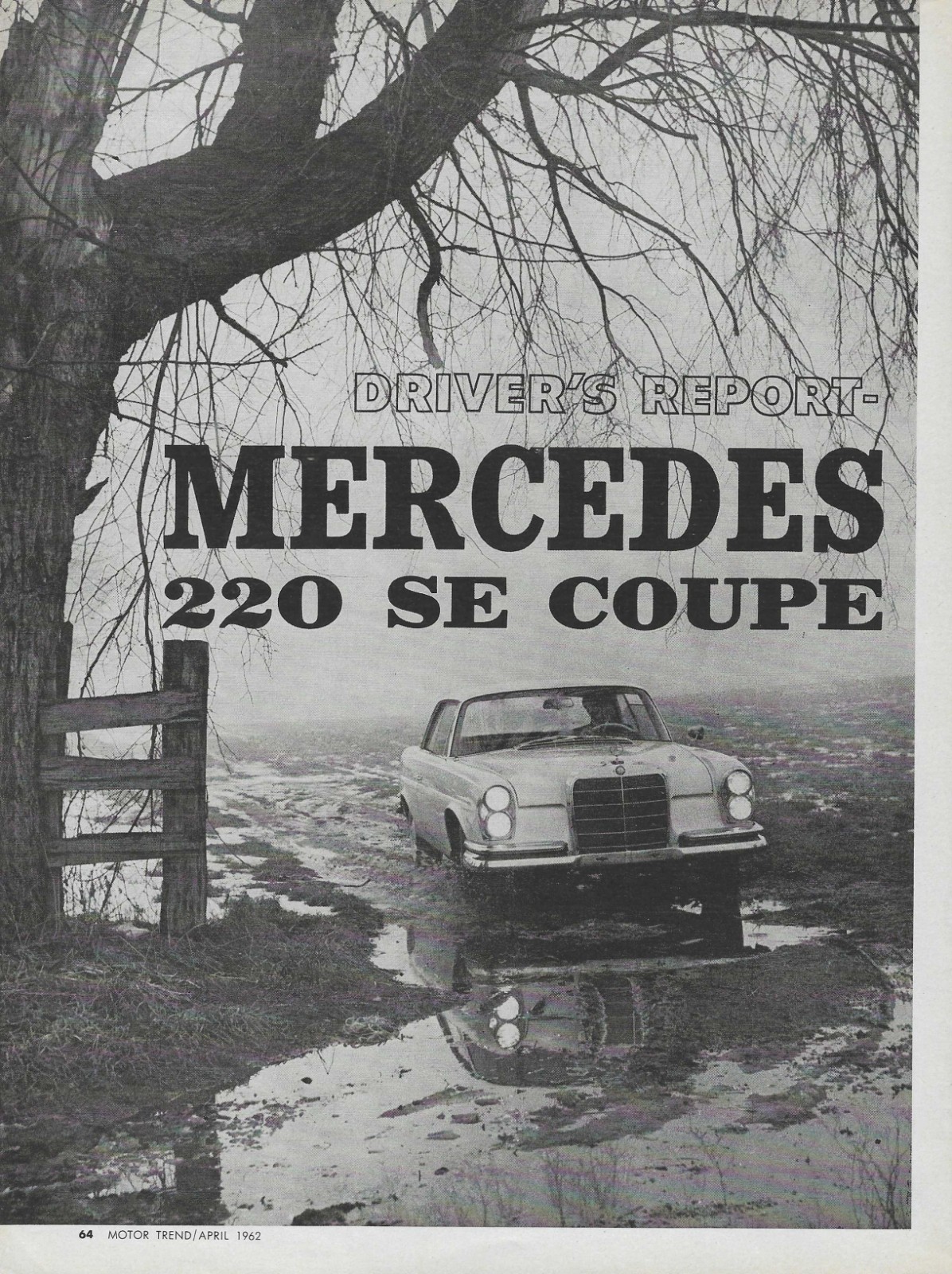 1962 Mercedes Benz 220 SE Coupe Vintage Magazine Road Test Article Ad 62