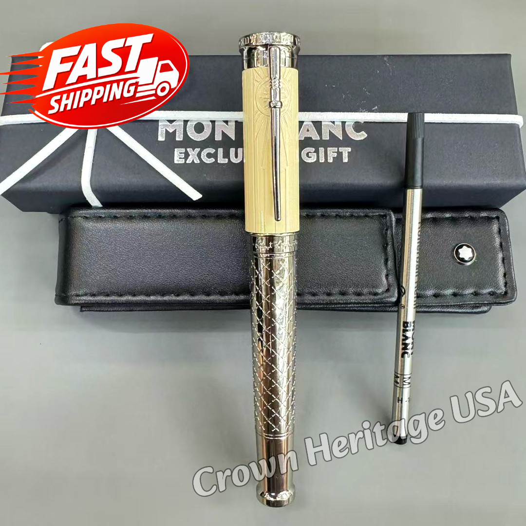 MONTBLANC Robert Louis Stevenson Writers Edition Silver Luxury Rollerbal Pen