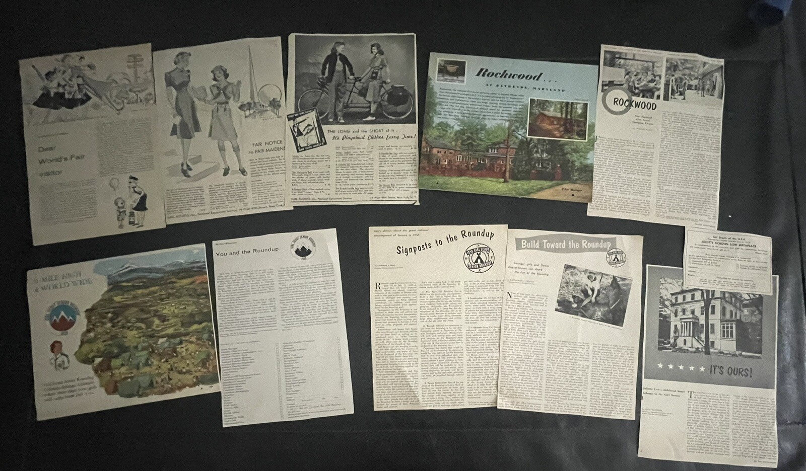 REDUCED RARE Vintage Girl Scout 1939 WORLDS FAIR, SENIOR ROUND-UP-JULIETTE LOW REDUCED RARE Vintage Girl Scout 1939 WORLDS FAIR, SENIOR ROUND-UP-JULIETTE LOW