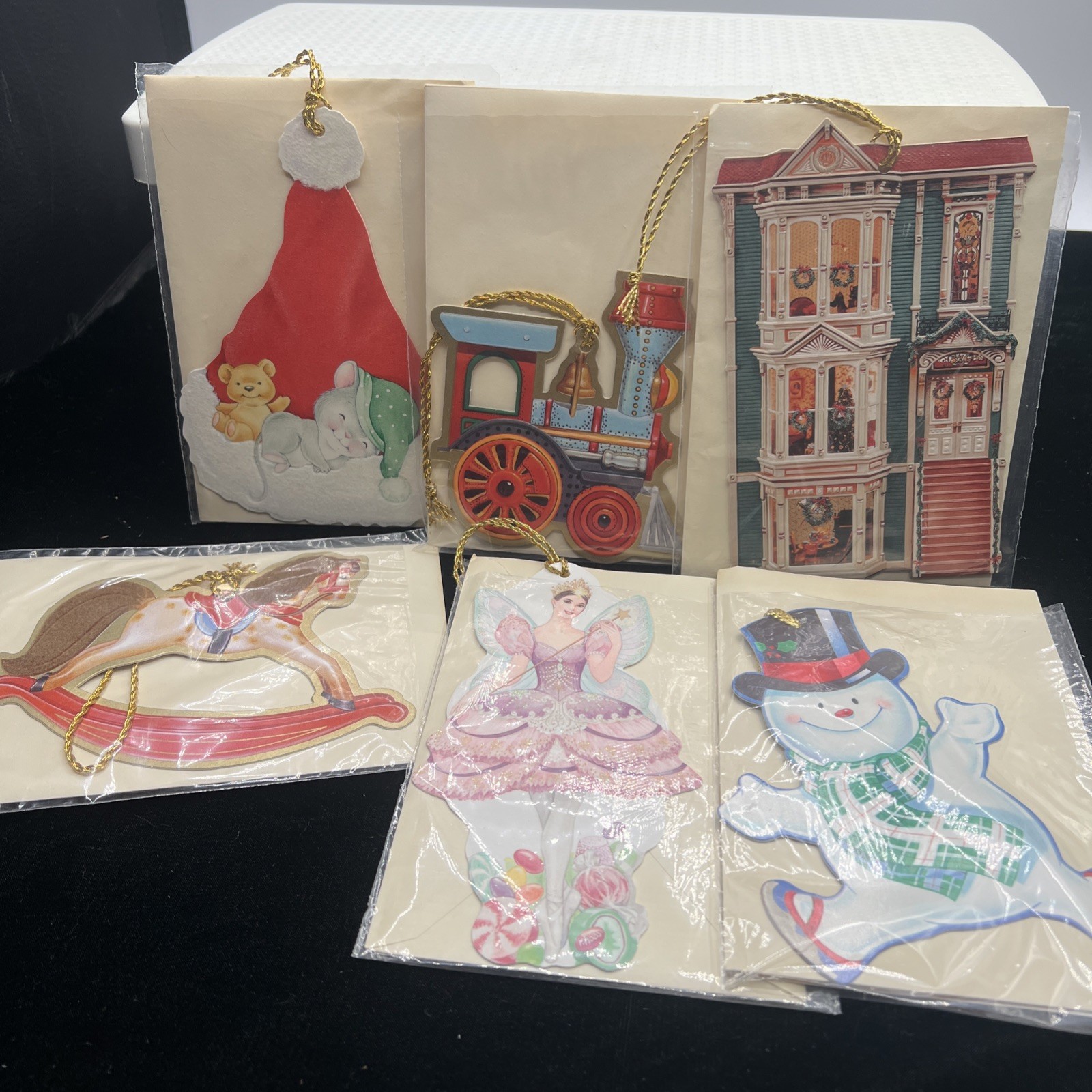 LOT OF 6 Hallmark Cards Christmas Keepers Die Cut Keepsake Ornaments Vintage