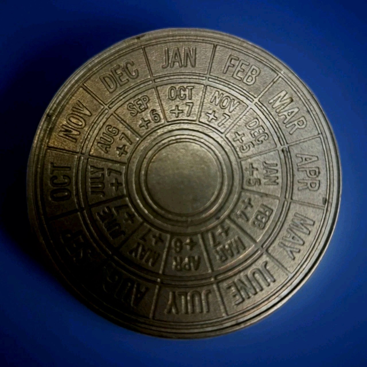 Vintage SQUIBB Pharmaceutical Pregnancy Calendar Obstetrician Silver Color Coin