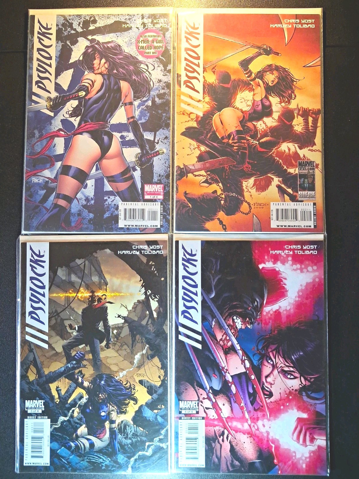 Psylocke Limited Series (2010) #1-4 Marvel Comic Lot (1,2,4,NM 9.4)(3,NM- 9.2) Psylocke Limited Series (2010) #1-4 Marvel Comic Lot (1,2,4,NM 9.4)(3,NM- 9.2)