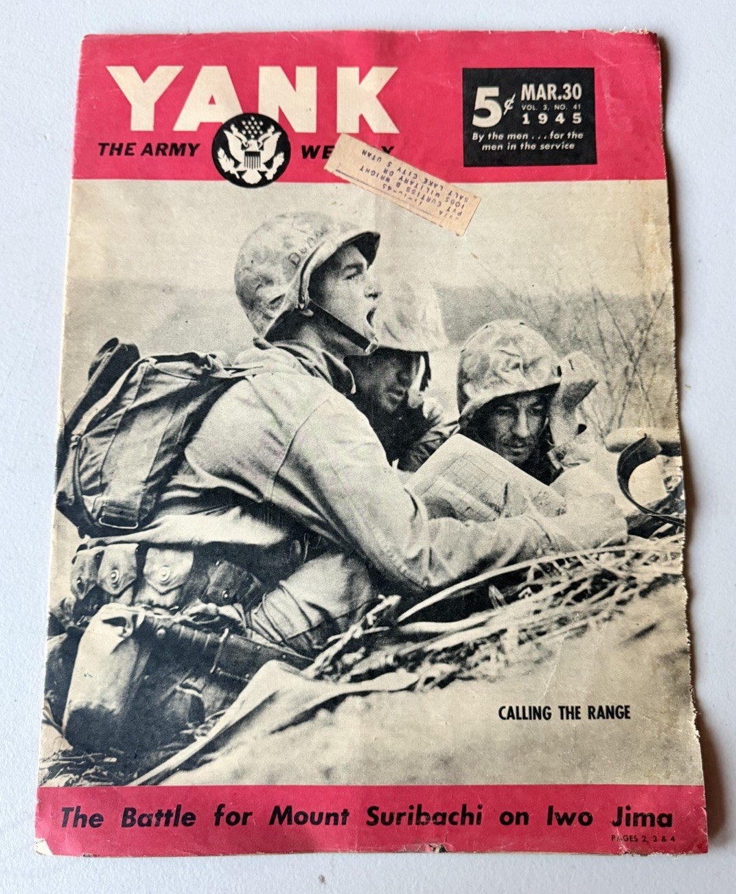 Yank March,30 1945 The  Army Weekly Magazine  Suribachi The Flag Goes Up