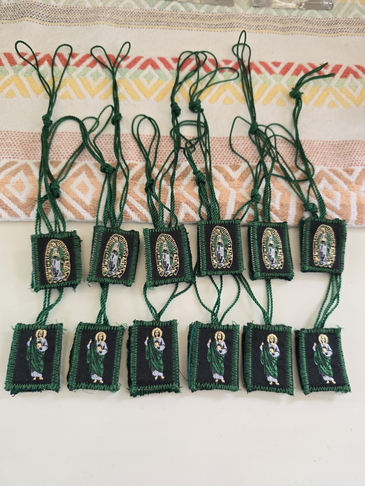 12 Scapular Escapulario  San Judas St. Jude Virgen De Guadalupe Favors Recuerdos
